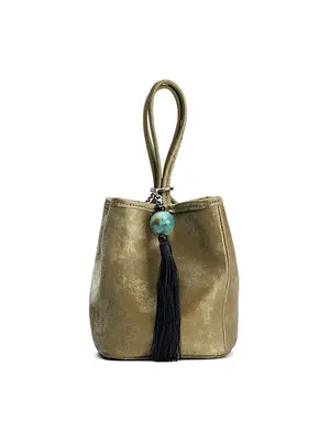 Smting Small Bucket Bag with Top Handle
