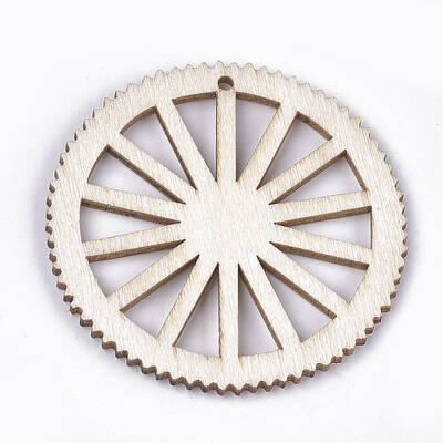 Undyed Wood Big Pendants
