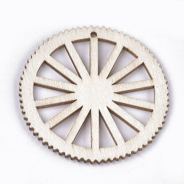 Undyed Wood Big Pendants