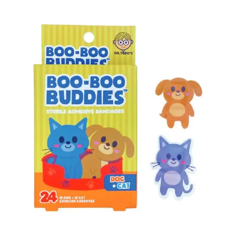 (Dog + Cat) Boo Boo Buddies Kids Adhesive Bandages, Kids Self-Adhesive Sterile Bandages Pack for Toddler Girls & Boys, Adults...