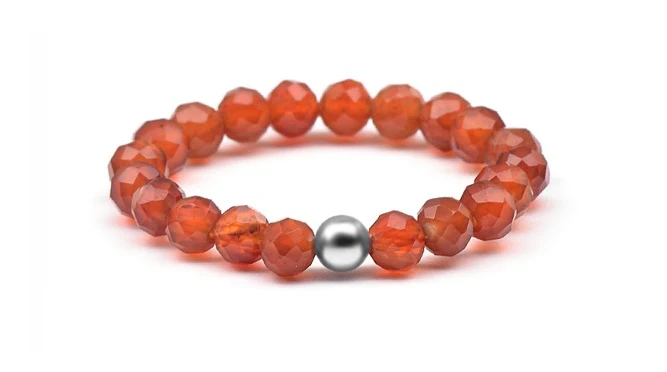 Agato Carnelian Mineral Ring POL-R15 - Circuit: 52 mm