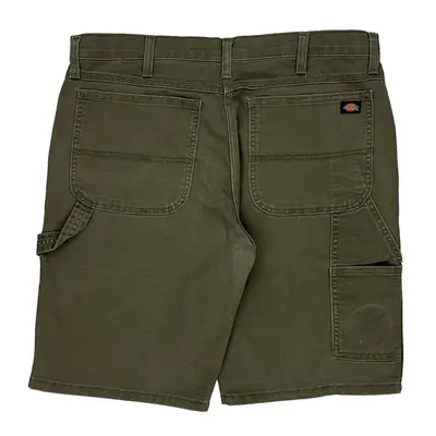 Dickies Carpenter Shorts - 35W 10L Khaki Cotton Blend | Size: 35″ waist