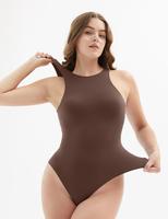 PUMIEY Women's Tank Sleeveless Bodysuit Sexy Tank Tops Womenswear Underwear Basic Buttery Soft The second Skin candice  swane...