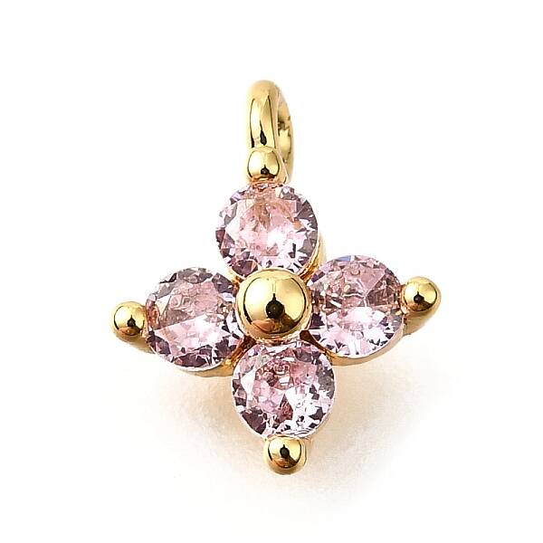 Brass Micro Pave Cubic Zirconia Pendants
