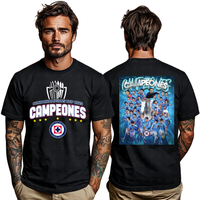 Cruz Azul ConcaChampions 2025 Tshirt, Classic Soccer Graphic Tees for Men and Women Streetwear, Liga Mx T-shirt Full Sizes Un...