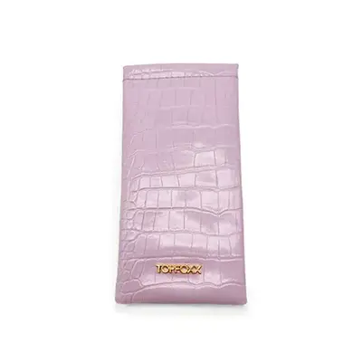 Lilac Faux Croco Soft Pouch | Color: Lilac | Size: OS