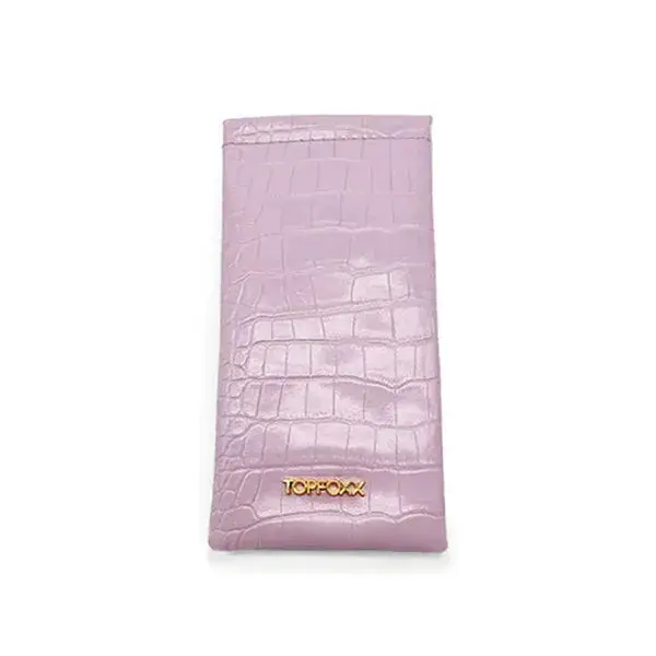 Lilac Faux Croco Soft Pouch | Color: Lilac | Size: OS
