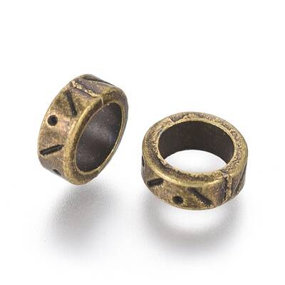 Tibetan Style Alloy European Large Hole Beads