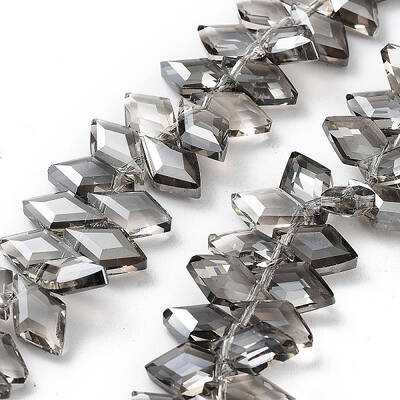 Electroplate Rhombus Glass Beads Strands