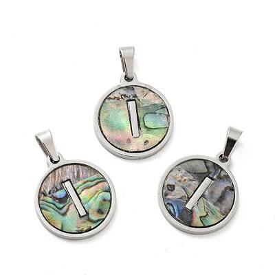 304 Stainless Steel with Paua Shell Pendants