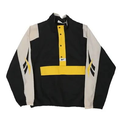Reebok Windbreaker - XL Black Nylon