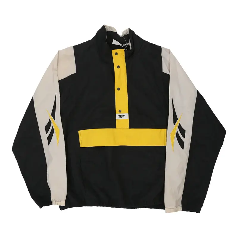 Reebok Windbreaker - XL Black Nylon