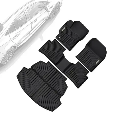 OEDRO Floor Mats & Cargo Liner Full Set Compatible with Toyota Corolla 2025-2020 | All-Weather TPE Custom Fit | High Durabili...