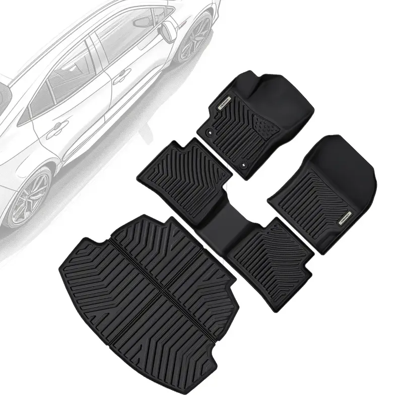 OEDRO Floor Mats & Cargo Liner Full Set Compatible with Toyota Corolla 2025-2020 | All-Weather TPE Custom Fit | High Durabili...