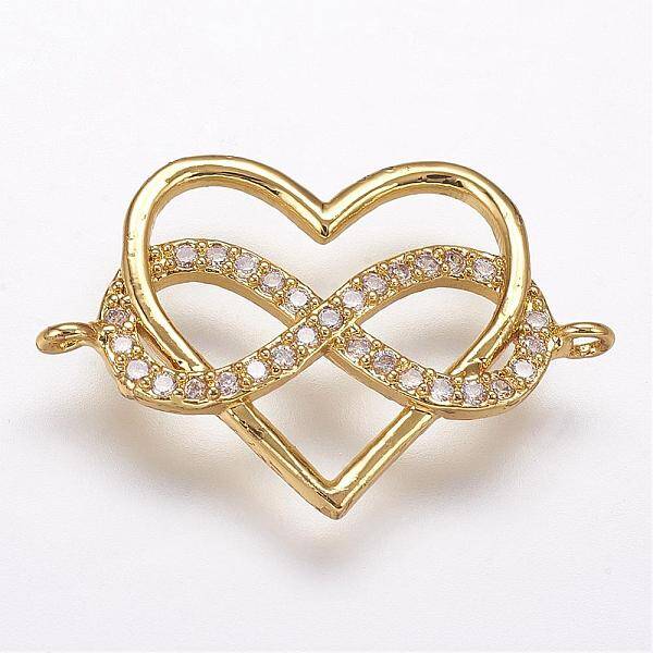 Brass Micro Pave Cubic Zirconia Links