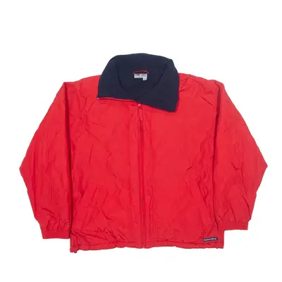 CHIEMSEE Fleece Lined Jacket Red Nylon 90s Mens L