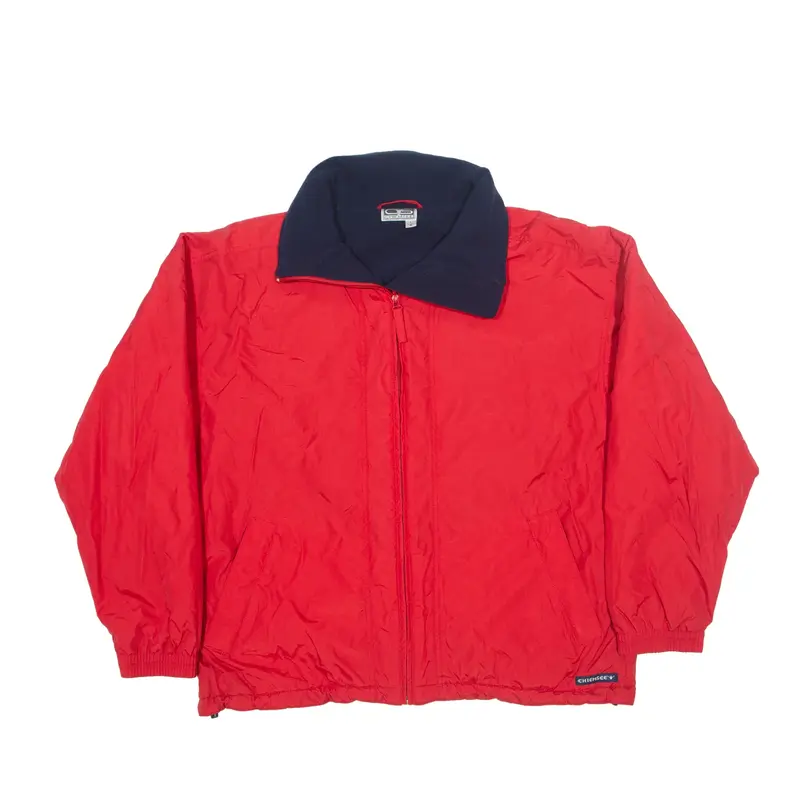 CHIEMSEE Fleece Lined Jacket Red Nylon 90s Mens L