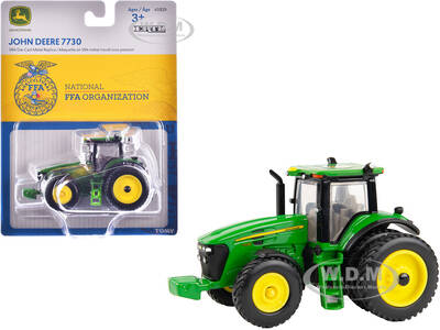 John Deere 7730 Tractor Green with Dual Wheels \