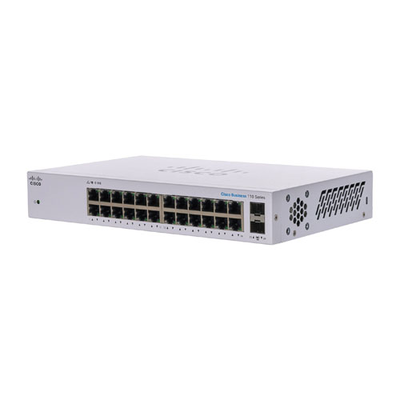 Cisco CBS110-24T | Business 110 Series CBS110-24T 24 x Ports 10/100/1000Base-T + 2 x SFP Ports Layer 2 Unmanaged Rack-mountab...