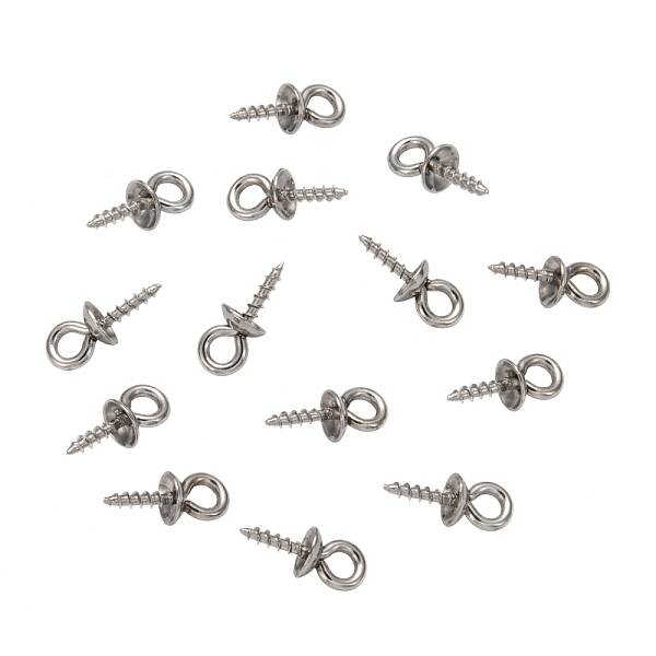 Tarnish Resistant 304 Stainless Steel Screw Eye Pin Peg Bails