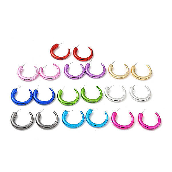 Horn Acrylic Stud Earrings