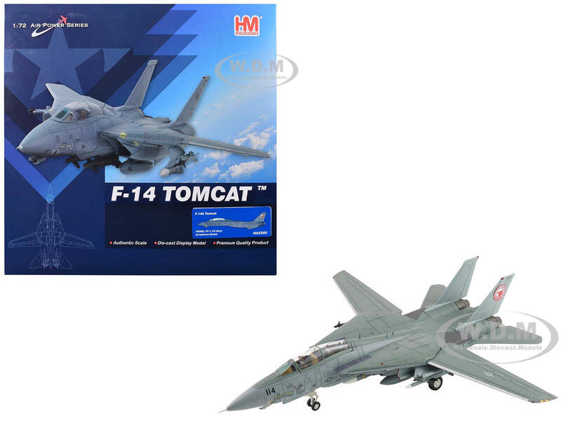 Grumman F-14A Tomcat Fighter Aircraft VF-1 (with Optional Decals) United States Navy Air Power Series 1/72 Diecast Model ...
