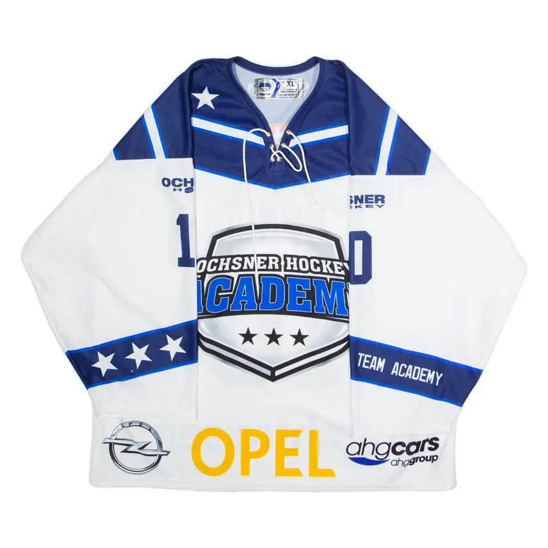 OCHSNER Hockey Academy #10 Kumli Swiss Mens Jersey White Long Sleeve V-Neck XL