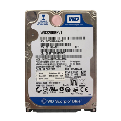 614955-001 HP 320GB 5400RPM SATA 3Gb/s 16MB Cache 2.5-inch Hard Drive