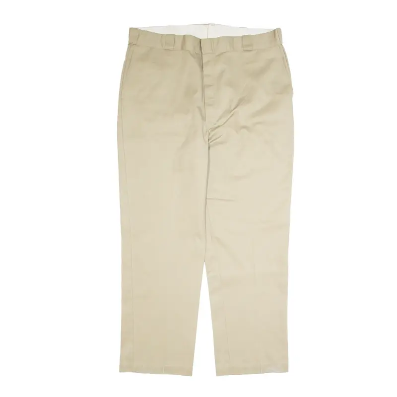 DICKIES Utility Beige Regular Straight Trousers Mens W41 L33
