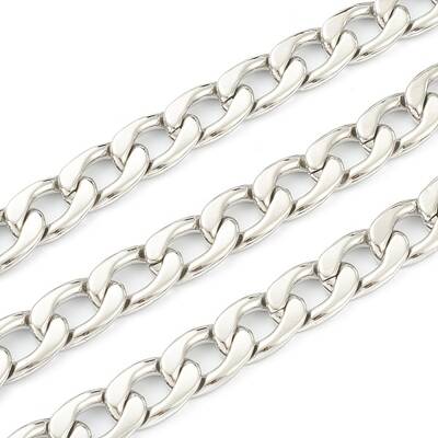 Tarnish Resistant 304 Stainless Steel Cuban Link Chains