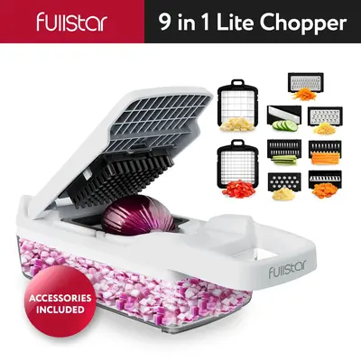 Fullstar Vegetable Chopper - Vegetable Slicer - Onion Chopper with Container - Pro Food Chopper - Slicer Dicer Cutter - Kitch...