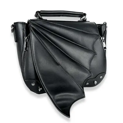 Gothic Bat Wing Convertible Handbag with Crossbody Bag Strap