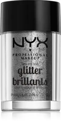 NYX Professional Makeup Glitter Face and Body Glitter Color 10 Silver 2.5 g