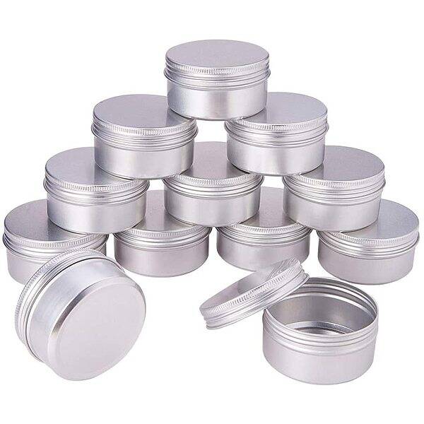 20 pcs Aluminium Jar Aluminium Box Make Up Jar Round Containers