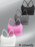 Women's Solid Color Criss Cross Sports Bra, High Stretch Comfortable Breathable Wireless Backless Sports Bra, Gymclothes, Spo...
