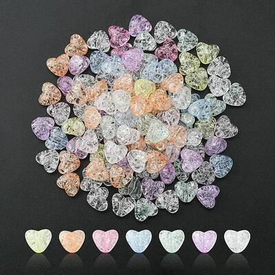 Transparent Crackle Acrylic Beads