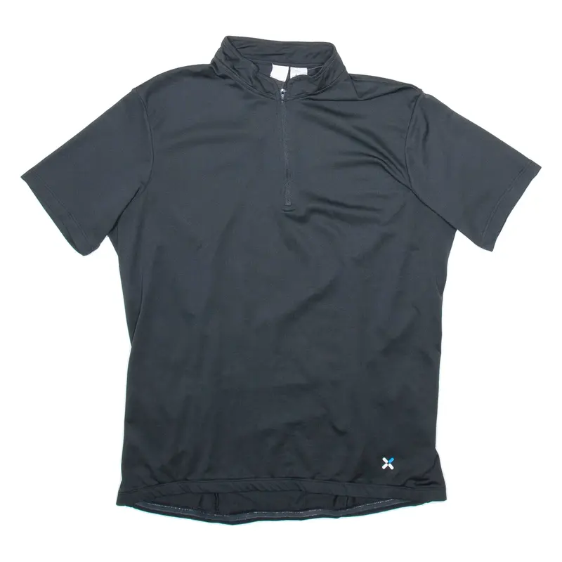 BTWIN Cycling Mens Jersey Black 1/4 Zip XL