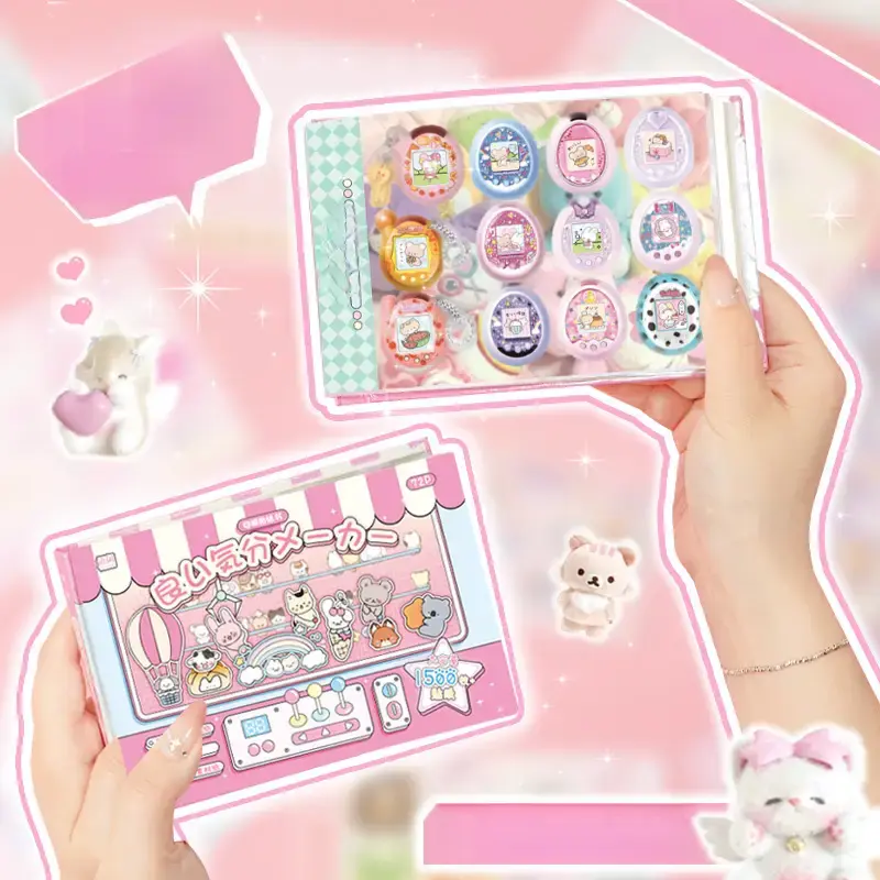 72 pages 1500 cartoon mini stickers vintage style multi-material lamination die-cut sticker book DIY journal decoration stick...