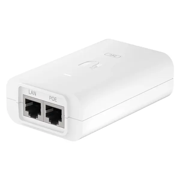 POE-24-7W-G-WH Ubiquiti 7-Watts 24V DC 0.3A Gigabit Ethernet PoE Adapter