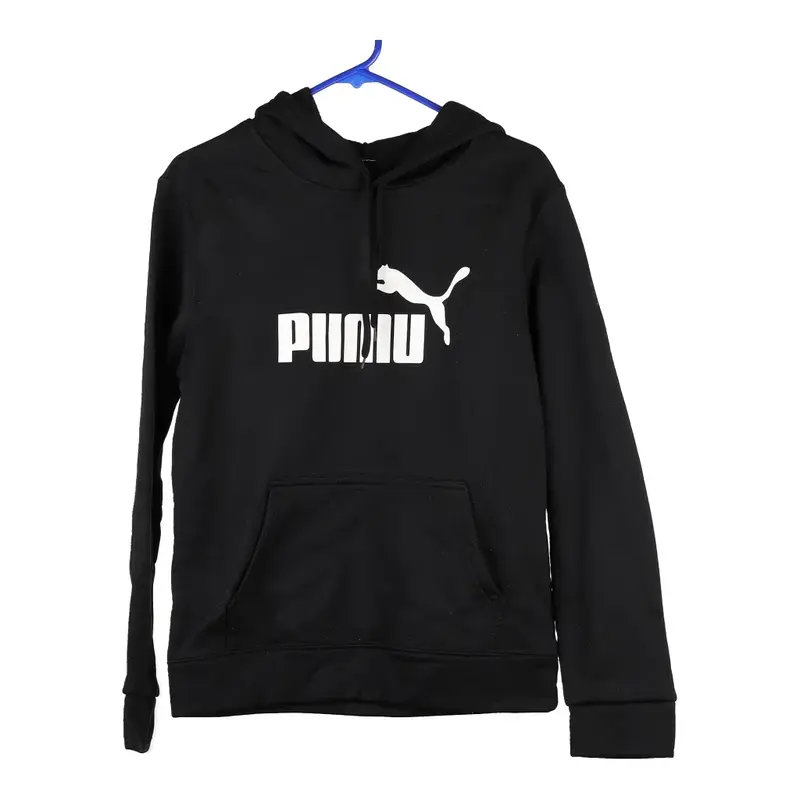 Bootleg Puma Hoodie - Medium Black Cotton Blend