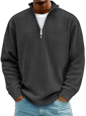 Calix | Stylish Cuff Zip-Up Sweater
