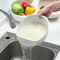Rice Washing Drain Basket, 1 Count Household Kitchen Food Rice Washing Strainer, Kitchen Storage & Organization Supplies