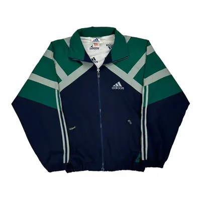 Adidas Track Jacket - Medium Navy Polyester Blend