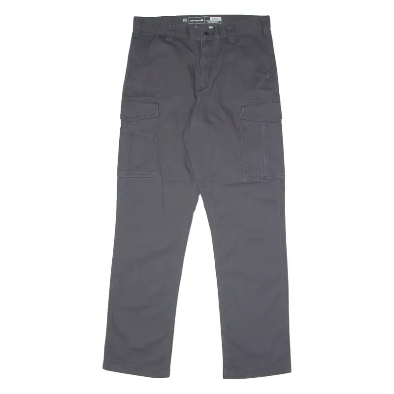 CARHARTT Cargo Workwear Mens Canvas Trousers Grey Relaxed Straight W34 L34