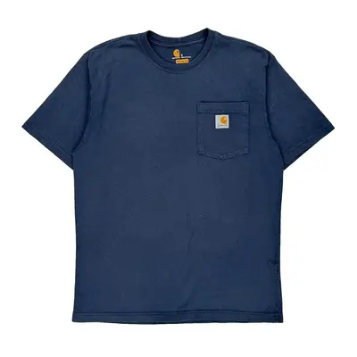 Carhartt T-Shirt - Small Blue Cotton