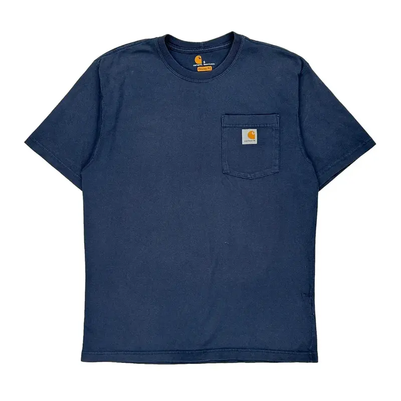 Carhartt T-Shirt - Small Blue Cotton