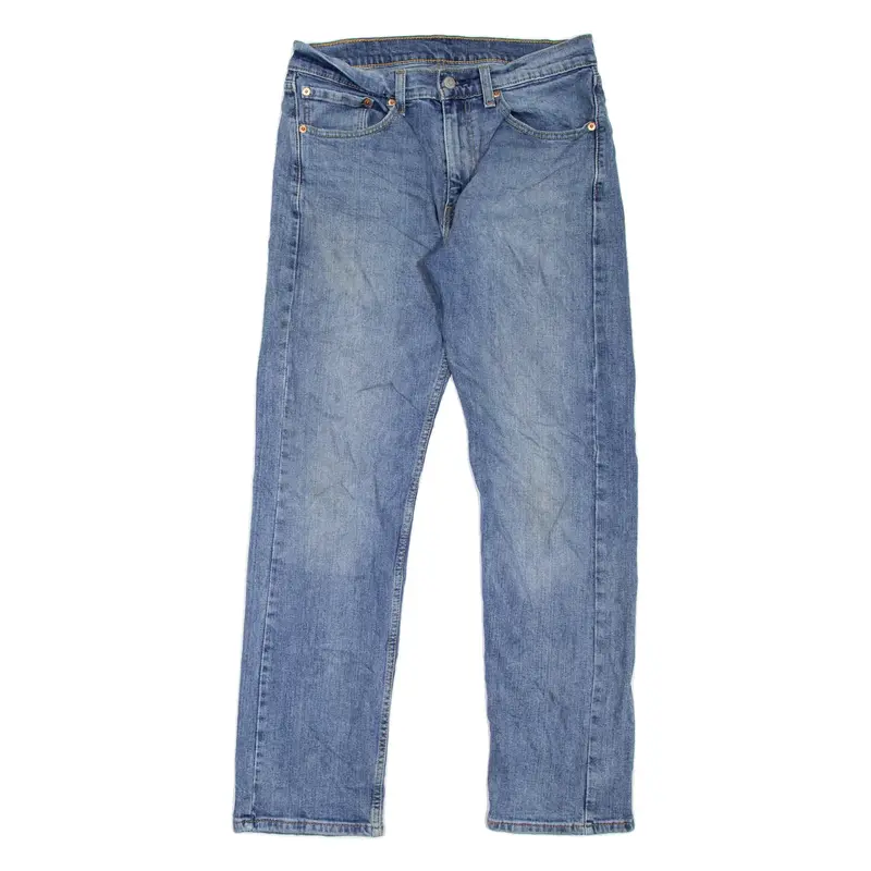 LEVI'S 505 Jeans Mens Blue Regular Straight Stone Wash W29 L30