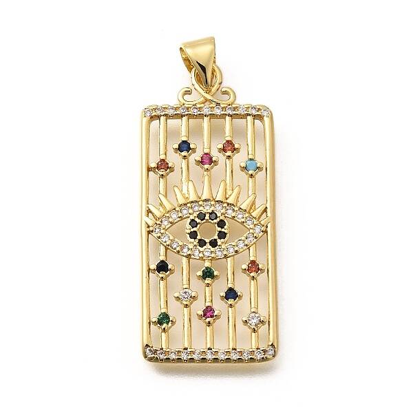 Rack Plating Brass Micro Pave Cubic Zirconia Pendants