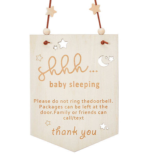 Baby Sleeping Do Not Disturb Wood Door Hanging Decorations