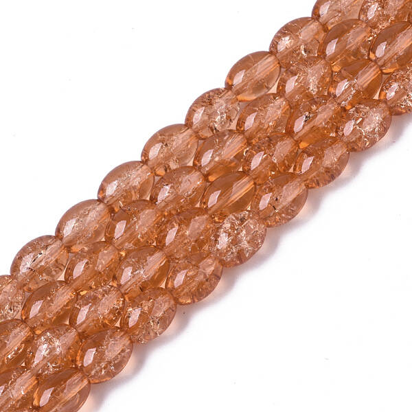 Transparent Crackle Glass Beads Strands